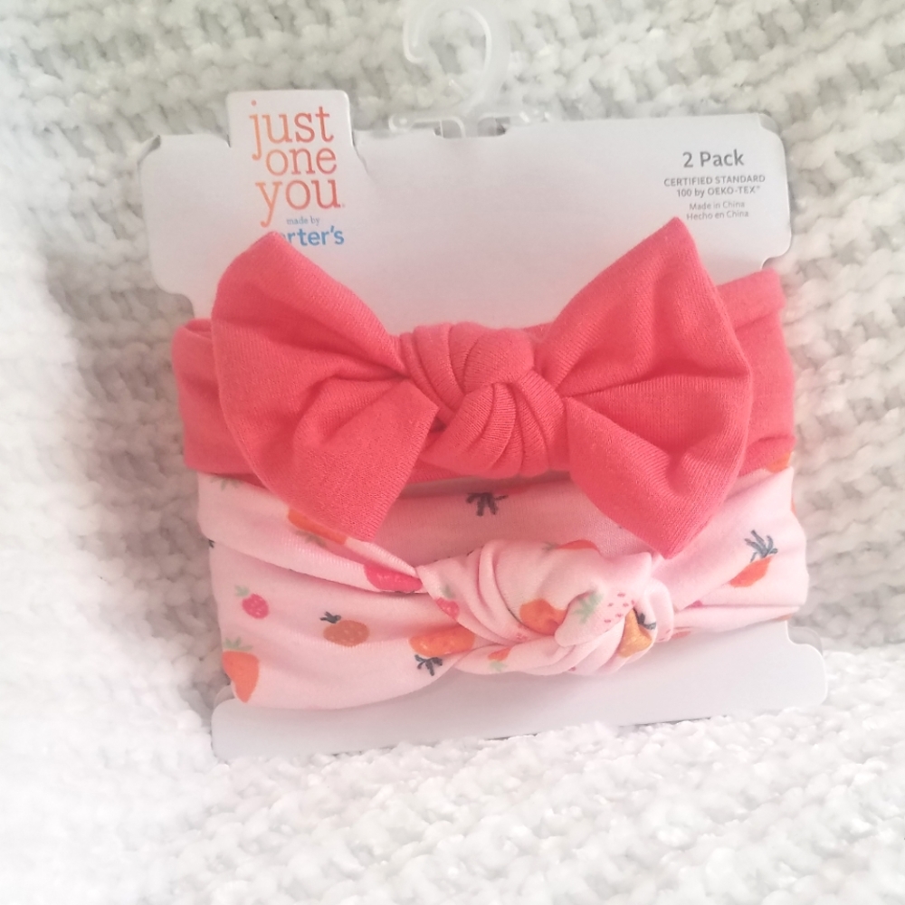 Carter's Just One You Headwraps 0-12 Month 2 Pk